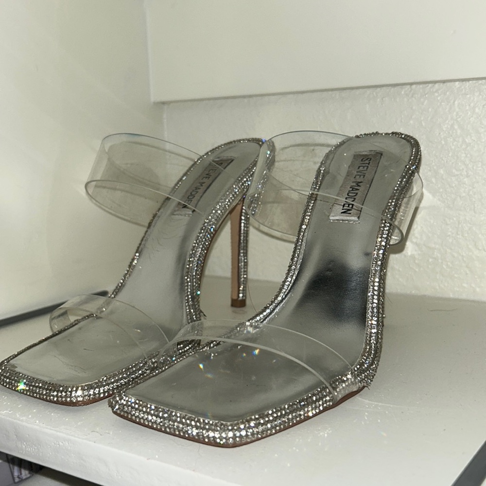 Steve madden rhinestone heels🪩